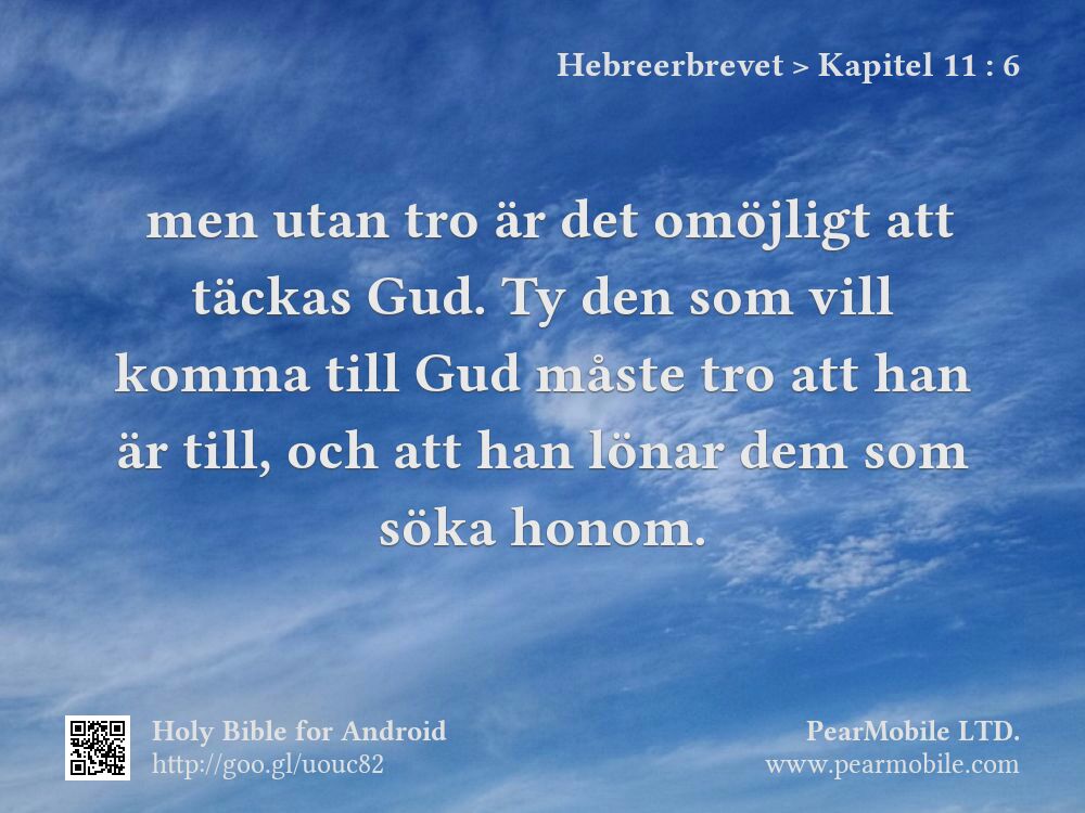 Hebreerbrevet, Kapitel 11:6